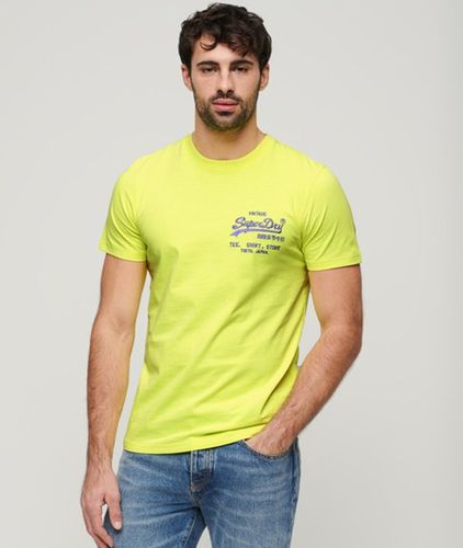 Herren Neonfarbenes T-shirt mit Vintage-logo - Größe: M - Superdry - Modalova