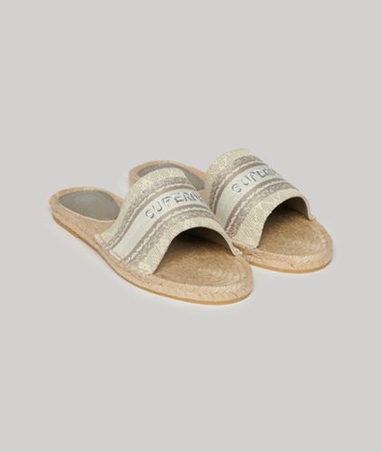 Logo Compensées Style Espadrille en Toile Mules, & , Pointure: 39 - Superdry - Modalova