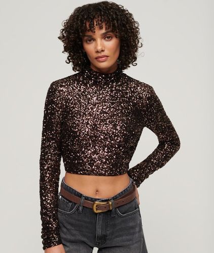 Haut Court à Manches Longues et Paillettes Taille: 36 - Superdry - Modalova