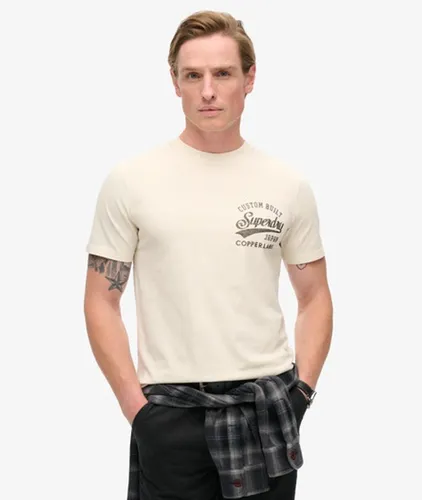 Herren Copper Label T-shirt mit Grafikprint auf der Brust - Größe: L - Superdry - Modalova