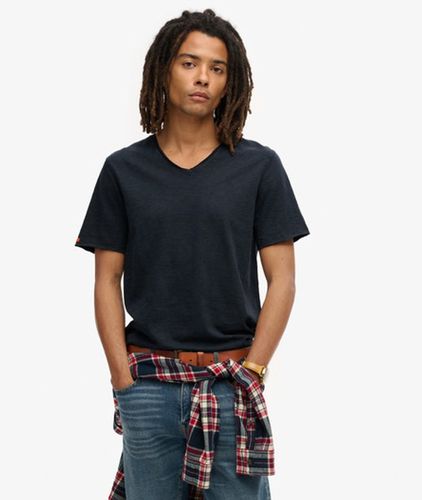 T-shirt Flammé à col V et Bords Bruts Taille: XL - Superdry - Modalova