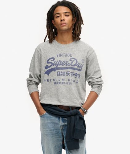 Herren Langärmeliges Oberteil mit Klassischer Grafik - Größe: Xxl - Superdry - Modalova