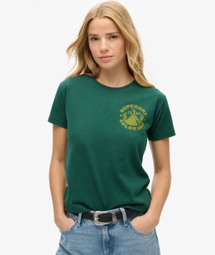 Dames T-Shirt Ajusté Lo-Fi Outdoor Tshirt et Foncé Logo Imprimé, Taille: 38 - Superdry - Modalova