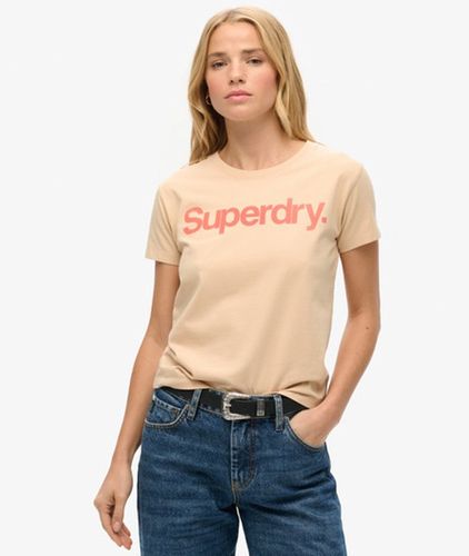 Coton Logo Imprimé Core City T-Shirt Ajusté, , Taille: 38 - Superdry - Modalova