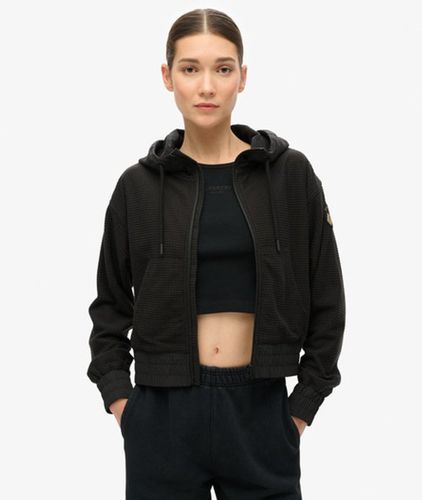 Dames en Polaire Sport Tech Grid Sweat a Capuche Zippé Logo Brodé, Taille: 42 - Superdry - Modalova