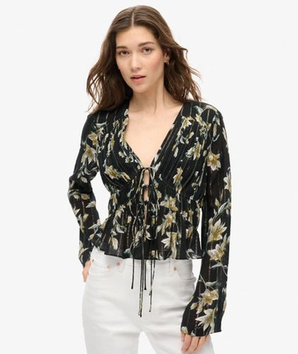 Top Tissé Plissé à Manches 70s Taille: 38 - Superdry - Modalova