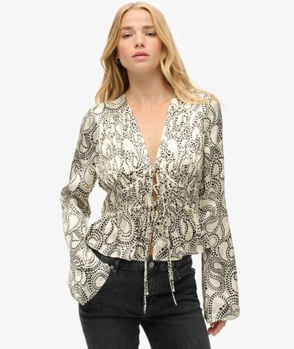 Top Tissé Plissé à Manches 70s Taille: 40 - Superdry - Modalova