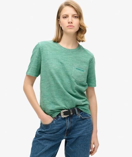 Damen Essential T-shirt mit überfärbtem Logo - Größe: 36 - Superdry - Modalova