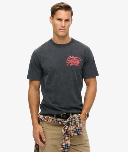 Pour Des s T-Shirt Ample à Motif Biker Rock Logo imprimé, Taille: L - Superdry - Modalova