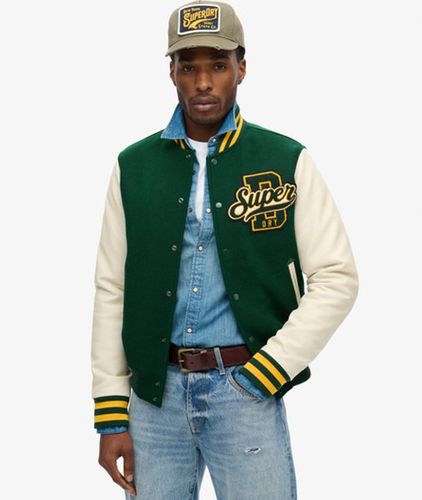 Pour Des s Bomber en Laine Varsity et Bloc de Couleur, Taille: L - Superdry - Modalova