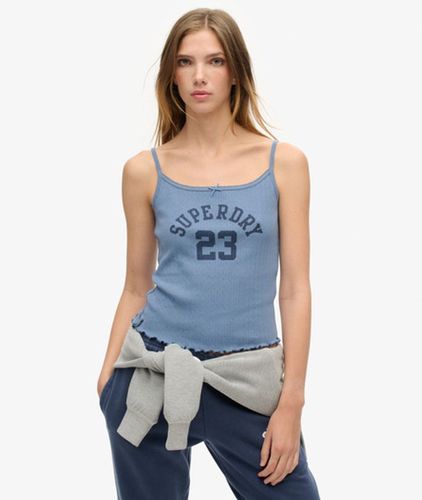 Caraco en Pointelle à Motif Athletic Essentials Taille: 34-36 - Superdry - Modalova