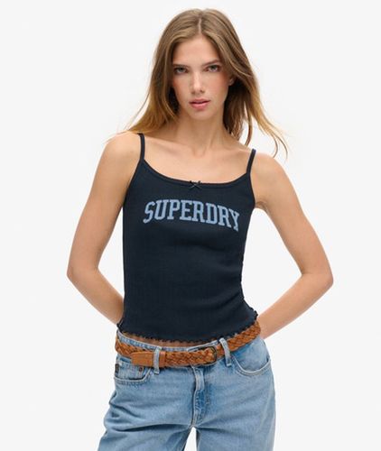 Caraco en Pointelle à Motif Athletic Essentials Taille: 38-40 - Superdry - Modalova