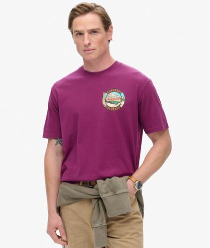 T-shirt à Imprimé Poitrine Travel Postcard Taille: M - Superdry - Modalova