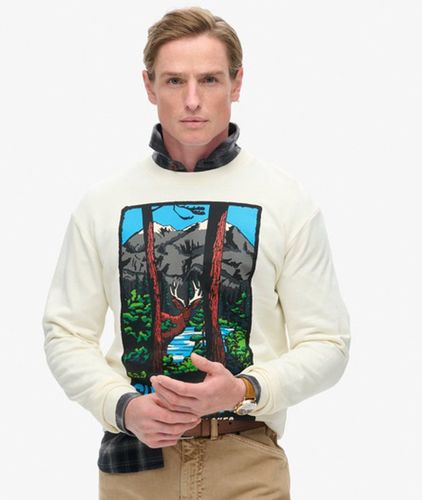 Sweat ras du cou à Motif Travel Postcard Taille: L - Superdry - Modalova