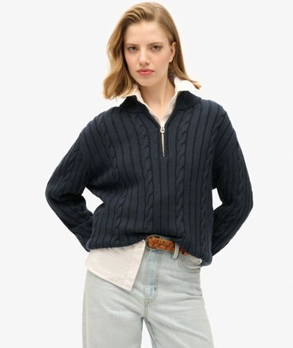 Damen Gestrickter Rugby-Henley-Pullover Gestrickt, Größe: 36 - Superdry - Modalova