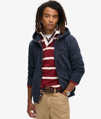 Sweat à Capuche Délavé Zippé à Logo Essential Taille: Xxl - Superdry - Modalova