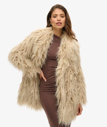 Aux s Manteau mi-long en fausse fourrure, , Taille: 38 - Superdry - Modalova