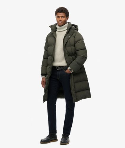 Herren Lange Steppjacke mit Kapuze - Größe: M - Superdry - Modalova