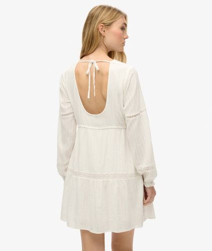 Robe Courte à Manches Longues et Volants Ibiza Taille: 34 - Superdry - Modalova