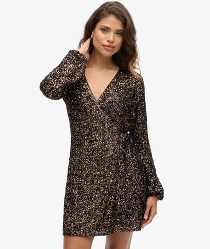 Mini-robe Portefeuille à Sequins Taille: 40 - Superdry - Modalova