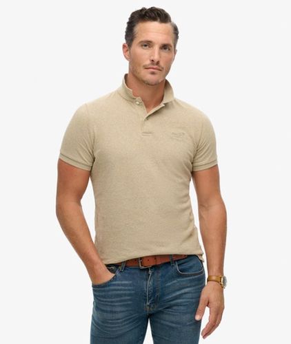 Herren Klassisches Polohemd aus Pikee - Größe: L - Superdry - Modalova