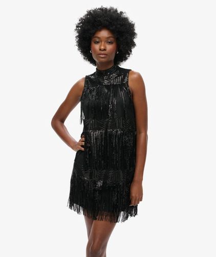 Damen Minikleid mit Fransen und Pailletten in A-Linie, Größe: 38 - Superdry - Modalova