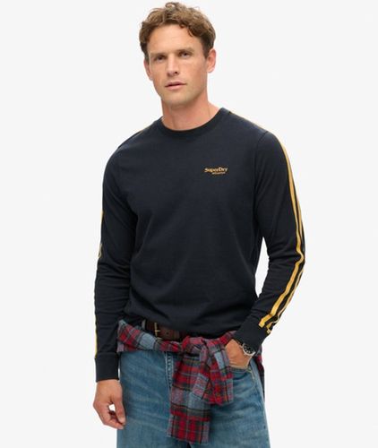 Herren Essential Langarmoberteil mit Logo im Retro-stil - Größe: L - Superdry - Modalova
