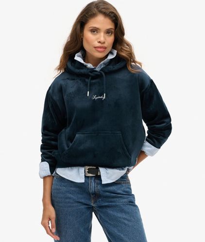 Damen Locker Geschnittenes Country Club Velours-hoodie - Größe: 40 - Superdry - Modalova