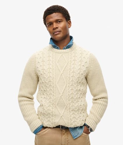 Herren Jacob Pullover mit Zopfmuster Gestrickt, Größe: XXL - Superdry - Modalova