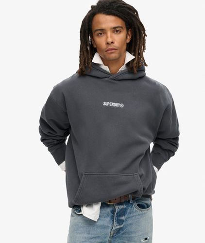 Coton Logo Brodé À Motif Et Micro Sweat À Capuche Oversize, , Taille: L - Superdry - Modalova