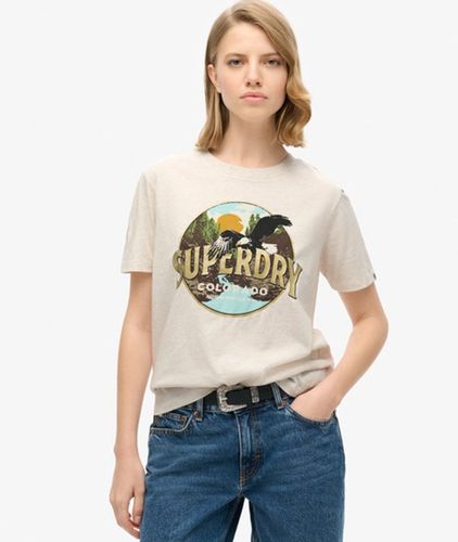 Coton Imprimé Graphique Travel Souvenir T-Shirt Décontracté, , Taille: 36 - Superdry - Modalova