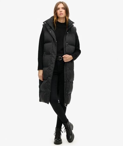 Damen Longline Steppweste mit Kapuze, Größe: 38 - Superdry - Modalova