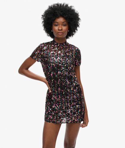 Robe T-shirt à Sequins et col Montant Taille: 38 - Superdry - Modalova