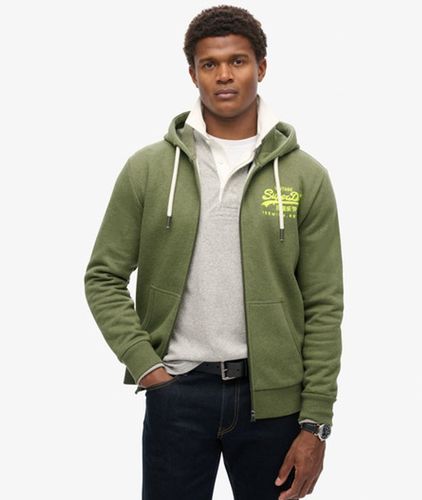 Herren Neon Vintage Kapuzenjacke mit Logo-Grafik, Größe: L - Superdry - Modalova