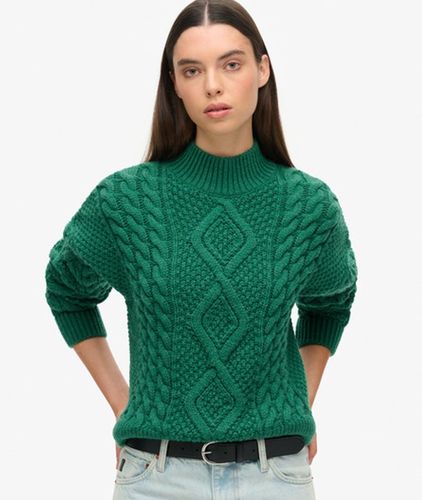 Pull Polo en Maille Torsadée Aran Taille: 42 - Superdry - Modalova