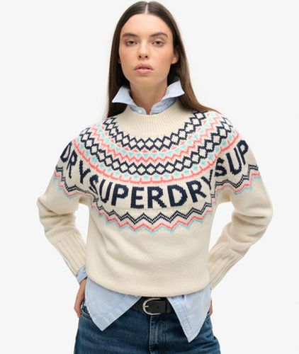 Damen Fairisle-pullover mit Markenlogo - Größe: 36 - Superdry - Modalova