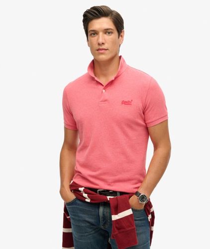 Herren Klassisches Polohemd aus Pikee - Größe: L - Superdry - Modalova