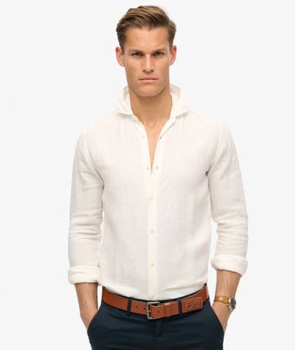 Pour Des s Chemise Décontractée à Manches Longues en Lin, Taille: M Taille: M - Superdry - Modalova