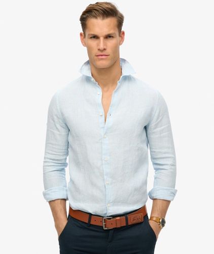 Lin Rayé Décontractée Chemise À Manches Longues, , Taille: XXL - Superdry - Modalova