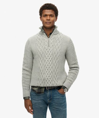 Pull Torsadé à col Zippé Jacob Taille: Xxl - Superdry - Modalova