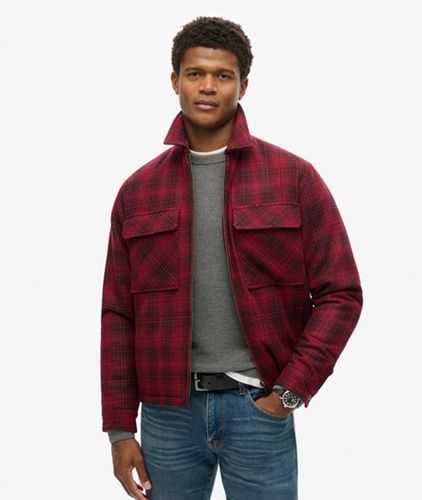 Surchemise Zippée en Laine à Carreaux Surplus Taille: L - Superdry - Modalova