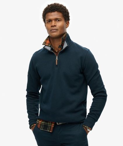 Herren Core Pique Sweatshirt mit Halbreißverschluss - Größe: Xxl - Superdry - Modalova