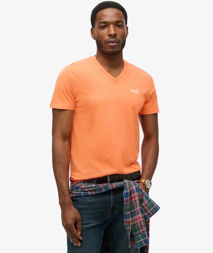 T-shirt à col V et Logo Essential en Coton bio Taille: Xxl - Superdry - Modalova