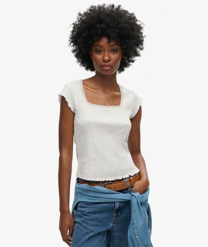 Damen Athletic Essentials Oberteil mit Eckigem Ausschnitt - Größe: 14-16 - Superdry - Modalova