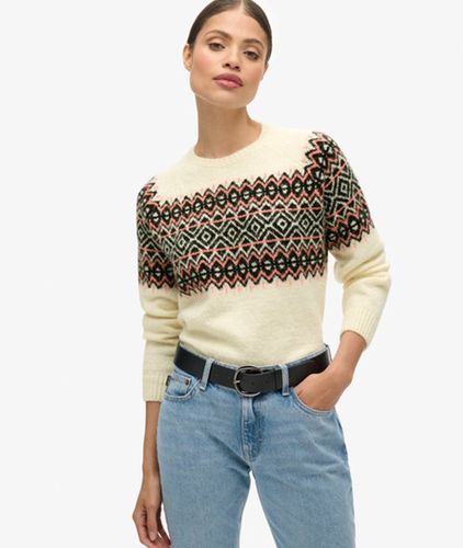 Women's Rundhalspullover mit Norwegermuster - Größe: 44 - Superdry - Modalova