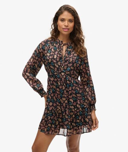 Robe Courte à Manches Longues et Imprimé Métallisé Taille: 40 - Superdry - Modalova