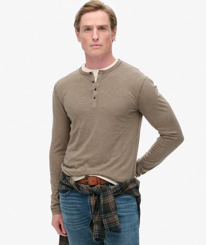 Herren Langärmeliges Jersey-henley-shirt - Größe: L - Superdry - Modalova