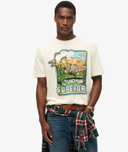 Herren Locker Geschnittenes T-shirt mit Neon-reisegrafik - Größe: M - Superdry - Modalova