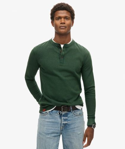 Herren Vintage Textured Henley Top - Größe: XL - Superdry - Modalova