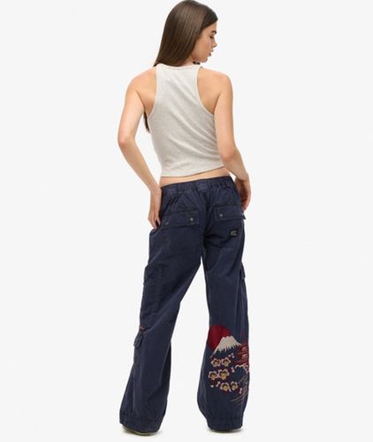 Damen Low Rise Cargo-hose mit Stickerei - Größe: 36 - Superdry - Modalova